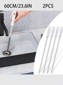 Brosse de débouchage pour tuyaux, balai de cheveux pour salle de bain, brosse de nettoyage d'évier, déboucheur de drain, nettoyant flexible, outil de retrait de bouchon de trou de vidange. Baguette de nettoyage anti-bouchage pour cuisine, cheveux, toilette et lavabo