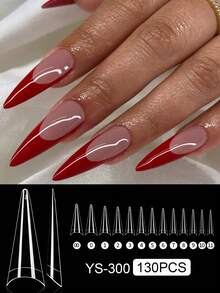 120 móng giả gel mềm, móng giả nửa dính trong suốt hình hạnh nhân, vuông, quan tài, phần đầu dày, phần đuôi dày hơn, thích hợp hơn cho gel cứng bóc tách, móng nối dài, sản phẩm nén móng, thích hợp cho các bạn gái và phụ nữ tự làm móng nghệ thuật, dụng cụ làm móng. - Trong sáng - Xem 10