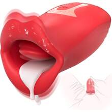 Juguete sexual realista con lengua de rosa, vibrador para estimular el punto G de la mujer, vibrador para estimular el clítoris, masajeador vaginal con lengua vibradora que estimula la boca, pezones y clítoris. Juguete sexual para adultos para mujeres y parejas, estimulación oral, masturbación y orgasmo