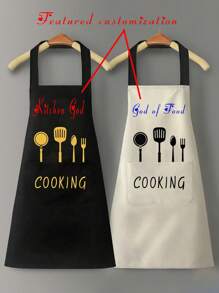 1 pièce Tablier personnalisé à motif floral ditsy, tablier de cuisine en canevas floral ditsy, robe de travail adulte de style ferme respirable et mignonne, cadeau de la fête des pères, cadeau de la fête des mères