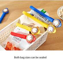 3 /5 Pieces Food Sealing Clips - Color Random Shipments Adjustable Date Scale Chip Bag Clips, Chip Clips . Moisture Proof Clip Snack Sealing Clip. Reusable, Suitable For Kitchen. Refrigerator Outdoor. Food Storage Organizer