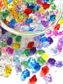 Acrylic Crushed Ice Cubes, Fake Crystal Plastic Ice Cubes, Diamond Gemstones, Fish Tank Decorations For Vase Fillers, Home Decor, Tabletop Scattering, Events, Weddings, Arts And Crafts. - Multicolor - View 3