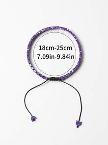 3/4pcs Handmade Woven Magnetic Hematite V-Shaped Arrow Bohemian Adjustable Bracelets - Multicolor - View 6