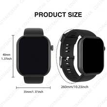 Smart Watch, Wireless Calling /Dial, Various APP Reminders,Suitable For Men And Women, Sports Watches, Custom Wallpaper,Holiday Gifts, Birthday Gifts - 金黃色 - 查看 7