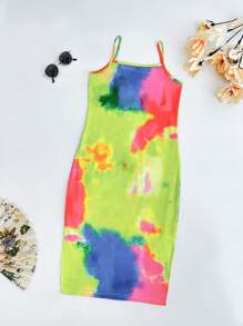 Seven Princess Jeune fille SLAYR Robe de style décontracté tie-dye pour préadolescente, style de rue pour préadolescente