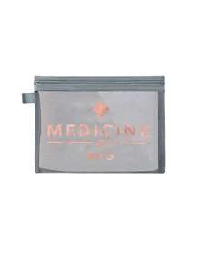 Mesh Cosmetic Bag With "Medicine" , Portable Storage Bag, Makeup Bag, Skincare Bag, Travel Essentials, Dormitory Supplies, Wedding Bride Gifts, Mother's Day Gift, Birthday Gifts, Gifts For Friends And Teachers, Medicine Storage Bag,Bathroom Storage, Jewelry Storage, Lip Oil And Cosmetics Storage Bag,Student Dormitory Wash Bag,Gift To Wife, Family, Friends, Colleagues