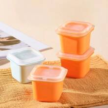 Easy Release Ice Cube Tray, Fridge Standalone DIY Homemade Baby Food Ice Popsicle Mold Ice Cream Maker Plastic Ice Box