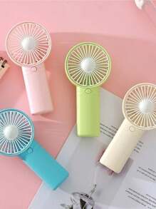 1 pièce Mini ventilateur portable rechargeable, ventilateur portatif alimenté par batterie pour rafraîchissement d'été, design simple pour la maison, les études, le bureau, les voyages et l'utilisation quotidienne, rafraîchissement d'été, plage, voyages