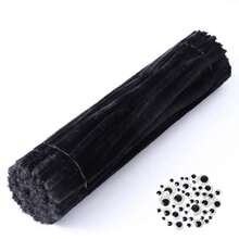 75/101/105 件手工毛根工艺套装，3 种不同套装可选；75 件套装包含 50 根毛根 + 5 个自粘活动眼睛；101 件套装包含 100 根毛根 + 1 张卡片/热熔胶棒；105 件套装包含 100 根毛根 + 5 个自粘活动眼睛。