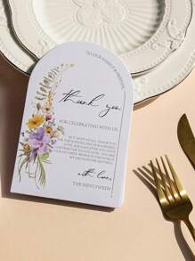 Floral Wedding Dinner Events, Seating Card Table Decorations, Thank You Card Arch Designs, Greenery Thank You Card Placements, Chic And Elegant Weddings, Table Centerpieces And Decorations, Thank You Card Placements, Table Setting Cards, Wedding Memorabilia, Receptions, Dinners, Events, And Celebrations Table Setting Cards