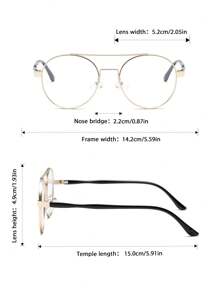 1 Stück unisex graue quadratische Doppelsteg Piloten Stil Modefassung, Strandaccessoire, Boho-Stil, Damenbekleidung & Geschäftskleidung Geschenk für Herbst/Winter