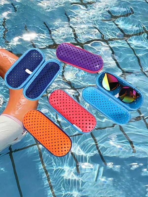 1 pieza Estuche premium para gafas de natación - Construcción de EVA para almacenar y organizar gafas de natación - Resistente a golpes y rasguños