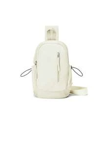 Bolsa de Tiracolo Portátil e Leve, Bolsa de Peito de Grande Capacidade com Porta USB para Carregamento, Bolsa Lateral Multifuncional, Bolsa de Ombro de Luxo com Vários Bolsos para Estudantes Escolares, Bolsa Transversal de Viagem à Prova d'Água de Cor Sólida, Bolsa Unissex para Telefone Celular para Negócios, Outdoor, Caminhada, Bolsa Esportiva e de Moda de Rua para Meninos e Meninas