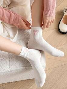 5 Pairs Women Small Floral Print Ankle Socks, Fashion Versatile Socks Suitable For All Seasons, Including Summer Sports - Multicolor - View 4