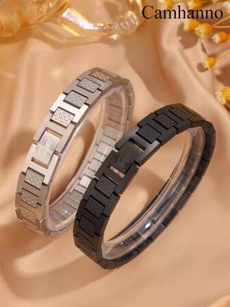 1pc Simple And Delicate Personality Stainless Steel Hand Ornaments Are An Excellent Choice For Men And Women To Travel On The Street, Versatile And Fashionable