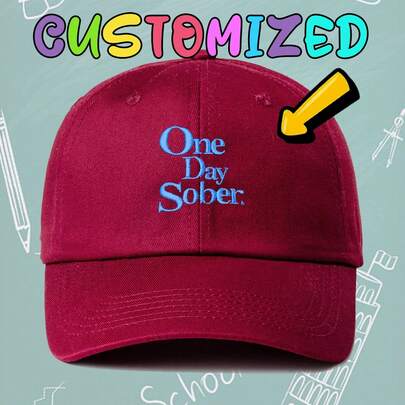 [ Customization ] 1 Embroidered Logo Casual Baseball Hat For The New Year, Suitable For All Seasons, Personalized Logo, Fashionable And Versatile Soft Top Duck Tongue Hat