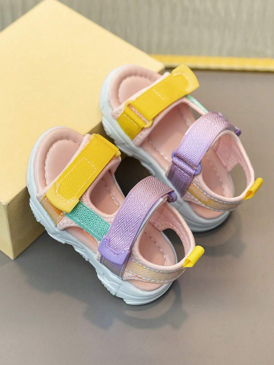 幼儿女童时尚百搭软底舒适凉鞋、婴儿学步鞋、沙滩鞋 - 粉色 - 查看 1