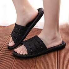 穿孔防滑家居拖鞋，情侣软底室内拖鞋，冬季返校浴室凉鞋