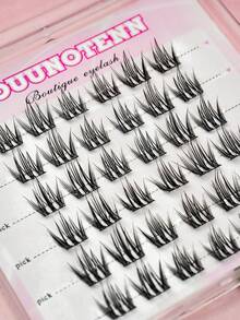 36 Clusters C Curl No Glue Needed Eyelashes Korean Girl Group Glue Free Eyelash Japanese Makeup Natural Look Wispy Eyelash Extensions Gift For Women Individual Lashes Comfortable To Wear Lash Clusters, Eyelash Clusters, Individual Eyelashes, Lashes, Fake Lashes - C - View 7