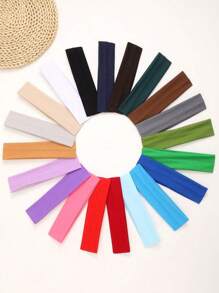 1/2/4/6/8/10pcs. Solid Color Elastic Sports Headband, Hair Band, Fitness Yoga, Anti-Sweat Headscarf, Hair Band, Hair Accessory, Multi-Color Available, Casual Casual Synthetic Fiber Sports Headband Turban Headband Sweatband