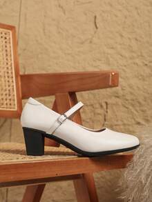 女士时尚后扣装饰舒适平底鞋 - 杏色 - 查看 6