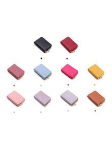 Business Card Holder Wallet Multi Card Holder Coin Purse Small Wallet For Women Wallet Mini Wallet Purse Wallet Card Wallet Wallet Wallet Keychain - Brown - View 4