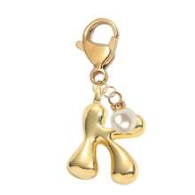 Mặt dây chuyền chữ cái bong bóng dễ thương, mặt dây chuyền túi xách - Mặt dây chuyền pha lê may mắn, kết hợp với phụ kiện ngọc trai sáng bóng, chữ cái A-Z, mặt dây chuyền hợp kim sáng bóng cho túi xách và ba lô - Món quà hoàn hảo cho sinh nhật và các dịp đặc biệt, móc khóa, mặt dây chuyền túi xách, ba lô, xe hơi, quà tặng cho phụ nữ và bé gái, phụ kiện ví và túi xách - Vàng - Xem 16