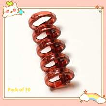 20pcs 5-Hole Ring Binder Clasp A4 Plastic Loose Leaf Binder Rings Replaceable Transparent Plastic Rings For Notebook,Back To School,School Supplies