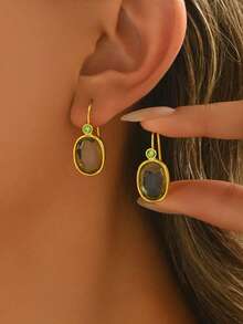 1 对时尚创意优雅小众设计波西米亚风格耳环，适合女性日常佩戴 - 彩色 - 查看 6