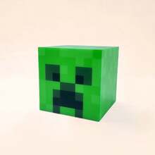 Miniso 1pc Pixel Style Square Night Light, Green Block Shape, Soft Lighting, Perfect For Bedroom, Office, Game Room, Suitable As Gift - Multicolor - View 5