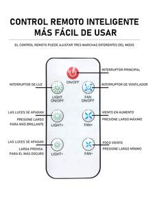 Ventilador de techo de anillo LED,Ventilador de Techo con Control Remoto de Luces,3 Velocidades,Con Función de Temporizador,para Cocina/Baño/Dormitorio - Blanco - Ver 9