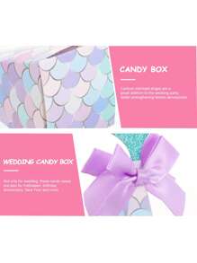 20pcs/5pcs Purple Mermaid Tail Gift Boxes, Ocean Theme Party Favors, Suitable For Birthday, Gender Reveal, Wedding, Birthday Decorations, Multipurpose Paper Gift Boxes, Gift Wrapping Supplies For All Occasions