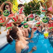 18 Pezzi Decorazioni a spirale da appendere a tema anguria per l'estate, forniture per feste di compleanno estive, spiaggia, piscina e attività all aperto