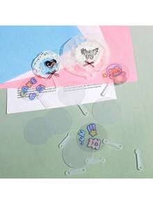 4/10 Pcs 1.97 Inch Cute Mini Transparent Plastic Fans, Modern Style Suitable For Various Festivals Like Mother's Day, DIY Arts And Crafts, Home Decor, Spring Summer Picks, Brides Maid Gifts, Room, Bedroom Decor, Bedroom Decor, Beach, Travel, For Men, For Women, Vacation - Multicolor - View 4