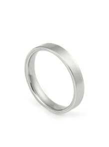 1 pièce Bague fine en acier de titane avec finition mate, bijou résistant à la corrosion, design unisexe