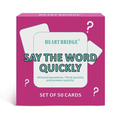 HEART BRIDGE 1pc Quick Talk Card Game, Board Game, Entertainment Party Game, 50pcs Time-Limited Challenge Cards With Thrilling Guessing Words Gameplay, Test Your Reaction Speed And Vocabulary! Ideal Gift For Valentine's Day/Halloween/Christmas. Suitable For Friend Gatherings, Family Parties, Party Games, Easy Ice Breaking, Fun Interaction | 50Cards |