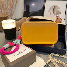 1 pieza Bolsa de cosméticos impermeable de gran capacidad de silicona con asa de transporte, bolso de playa para mujeres, organizador versátil de viaje para maquillaje, joyas y accesorios