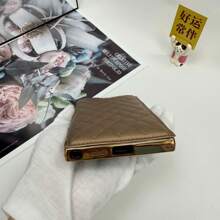 1pc Deluxe Diamond Leather Flip Cover Phone Case With Card Slots, Magnetic Shell Compatible With Samsung Galaxy S22 Ultra/S22+/S22, S23 Ultra/S23+/S23, S24 Ultra/S24+/S24, S25 Ultra/S25+/S25, A06, A16, A36, S23 FE, A55, A56; For IPhone 12 Pro Max/12 Pro/12, 13 Pro Max/13 Pro/13, 14 Pro Max/14 Pro/14, 15 Pro Max/15 Pro/15, 16 Pro Max/16 Pro/16, 16E; Includes Lens Film For Full Body Protection Waterproof Shockproof Anti-Fall Scratch Resistant