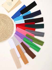 1/2/4/6/8/10pcs. Solid Color Elastic Sports Headband, Hair Band, Fitness Yoga, Anti-Sweat Headscarf, Hair Band, Hair Accessory, Multi-Color Available, Casual Casual Synthetic Fiber Sports Headband Turban Headband Sweatband
