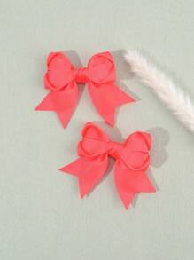 2pcs Colorful Bow Hair Clips,Candy Fabric Alligator Clips Hair Bows,Sweet Hair Accessories For Girls Happy Beach Vacation Gifts