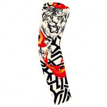 1/6pcs Temporary Tattoo Arm Sleeves Arts Fake Slip On Arm Sunscreen Sleeves Body Art Stockings Protector -Designs , Tiger, Dragon, Skull, And Etc Unisex Stretchable Cosplay Accessories, Temporary Tattoo Arm Sleeves Arts Fake Slip On Arm Sunscreen Sleeves Body Art Stockings Protector -Designs , Tiger, Dragon, Skull, And Etc Unisex Stretchable Cosplay Accessories