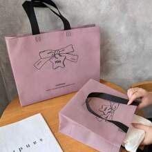 12pcs/Taro Purple Non-Woven Bag, Clothing Store Shopping Bag, Gift Handbag, Gift Bag Summer Cooling,Beach,Travel