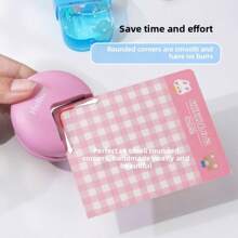 1pc Round Appearance, R4 Radius Corner Cutting Punch Tool For Card, Photo, Paper, Suitable For Scrapbooking, Multiple Colors Available,Back To School,School Supplies