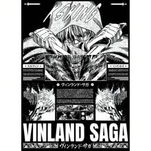 1 pièce Affiches murales sans cadre Vinland Saga Anime Manga, impressions et affiches premium, décoration vintage de salle, bar, café, décoration murale de la maison, impression artistique murale avec cadre en option