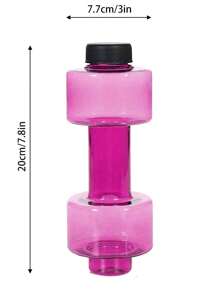 1pc 500ml Dumbbell Shaped Water Bottle, Creative Large Capacity Fitness Water Jug Portable For Home Use, Suitable For Arm Muscle Training, Weight Training, Body Shaping, For Outdoor, Camping