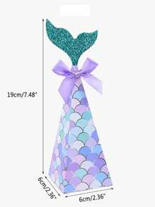20pcs/5pcs Purple Mermaid Tail Gift Boxes, Ocean Theme Party Favors, Suitable For Birthday, Gender Reveal, Wedding, Birthday Decorations, Multipurpose Paper Gift Boxes, Gift Wrapping Supplies For All Occasions