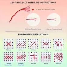 JOZYSH 1 Set 40x40cm/ 15.7x15.7Inch DIY Stamping Cross Stitch Kit, Beautiful Night Stamping Cross Stitch Kit, Random Thread Card Cross Stitch Materials Set, Living Room Entrance Bedroom Decoration, Home Decoration Home Decor Art Gift