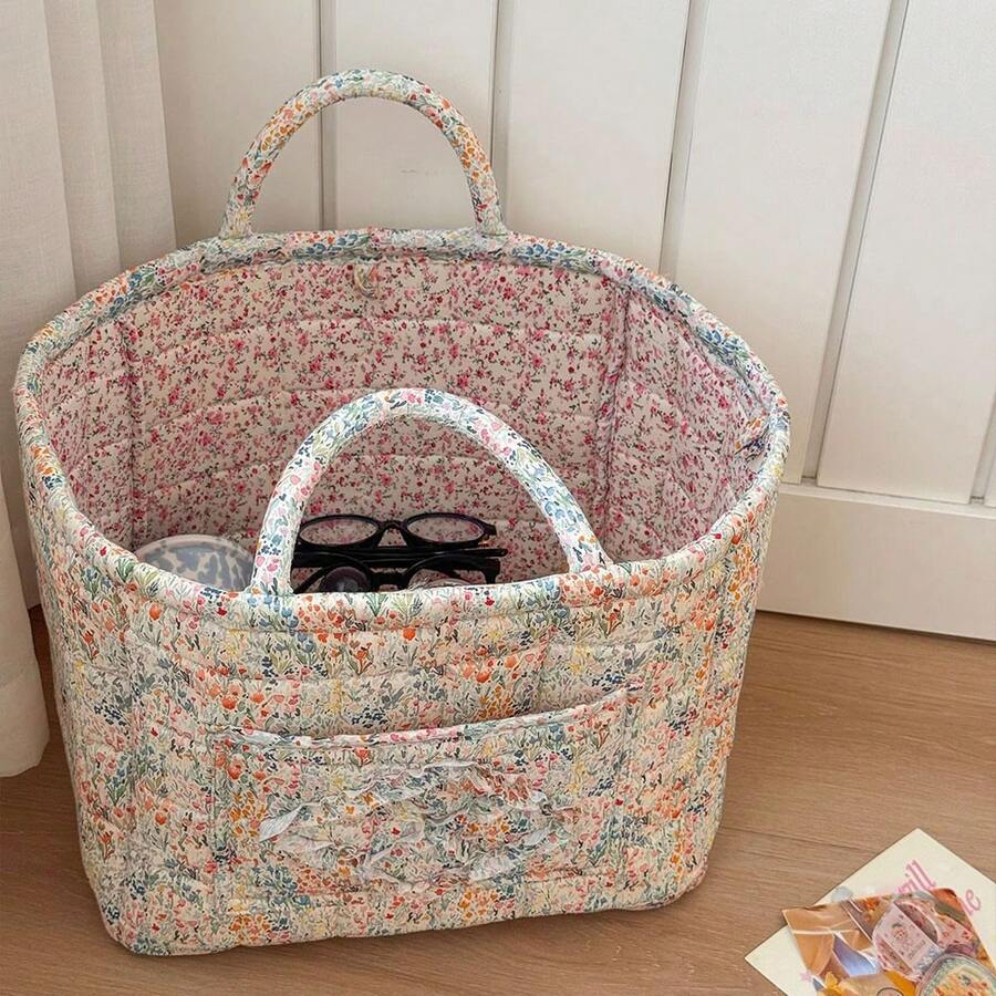 Jumbo Print Cosmetic Bag Multiple Pockets TSA-Approved Perfect For Makeup Artists Yoga Mats - Màu xanh lam - Xem 1