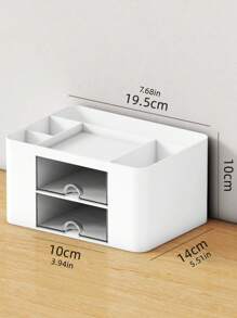 1pc Pen Holder Desk Organizer Box, Creative Pen Pot Stationery Storage Container For Student, Office Desk, Desktop,Back To School,School Supplies,Pencil Case,Pencil Pouch,School Bag