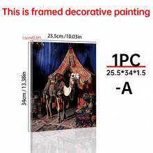 1 pezzo Vivace scena mediorientale su cartello in legno incorniciato, poster decorativo opzionale per cornice, decorazione ispirazionale per soggiorno e camera da letto, decorazione stile fattoria, opera d'arte moderna su tela - Multicolore - Visualizzare 14